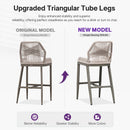 PURPLE LEAF Outdoor Bar Stool Set of 6, Wicker Chairs Bar Chairs with Cushion, All-Weather Patio Furniture kitchen stools