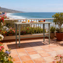 PURPLE LEAF Outdoor Bar Table Patio Dining Table Coffee Kitchen Breakfast Bistro Pub Bar Table for Patio Poolside