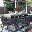 PURPLE LEAF Outdoor Dining Set Rattan Dining Chairs and Table for Garden Patio