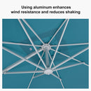 PURPLE LEAF Outdoor Patio Umbrella with Base, Best White Cantilever Umbrellas