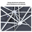 PURPLE LEAF Outdoor Patio Umbrella with Base, Best White Cantilever Umbrellas