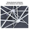 PURPLE LEAF Outdoor Patio Umbrella with Base, Best White Cantilever Umbrellas