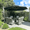 PURPLE LEAF Round Cantilever Patio Umbrella Heavy Duty Umbrella for Porch Garden Pool