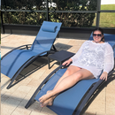 PURPLE LEAF Patio Chaise Lounge Set Outdoor Beach Pool Sunbathing Lawn Lounger Recliner Chair Outside Chairs with Side Table Included
