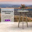 PURPLE LEAF Outdoor Bar Table Patio Dining Table Coffee Kitchen Breakfast Bistro Pub Bar Table for Patio Poolside