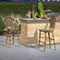 OPEN BOX I PURPLE LEAF French Counter Height Bar Height Stool Set of 2, Patio Bar Chairs with Back Rattan, French Bistro Set
