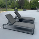 PURPLE LEAF Patio Chaise Lounge with Cushion Aluminum Tanning Chair Lounge Adjustable Reclining Set