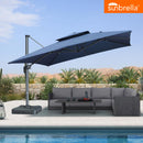 Clearance - PURPLE LEAF OPEN BOX SUNBRELLA Cantilever Umbrella Grey Aluminum Patio Umbrella