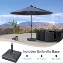 PURPLE LEAF Aluminum Patio Table Umbrella Heavy Duty Market Umbrella with Base