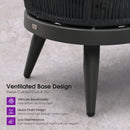 PURPLE LEAF Outdoor Chaise Lounge Thick Cushion, Aluminum Frame Patio Lounge Chair with Pillow & Lumbar Support, Wicker Armrests Sun Lounger for Poolside, Backyard, All-Weather Use