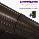 PURPLE LEAF Outdoor Hardtop Gazebo for Patio Bronze Aluminum Frame Pavilion with Navy-Blue Curtain and String Lights-milky