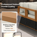 PURPLE LEAF Griffin patio conversation set with durable outdoor powder coating on aluminum frame.