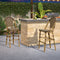 PURPLE LEAF French Counter Height Bar Height Stool Set of 2, Patio Bar Chairs with Back Rattan, French Bistro Set