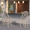 PURPLE LEAF French Counter Height Bar Height Stool Set of 2, Patio Bar Chairs with Back Rattan, French Bistro Set
