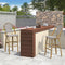 PURPLE LEAF French Counter Height Bar Height Stool Set of 2, Patio Bar Chairs with Back Rattan, French Bistro Set