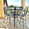 PURPLE LEAF French Counter Height Bar Height Stool Set of 2, Patio Bar Chairs with Back Rattan, French Bistro Set