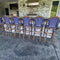 PURPLE LEAF French Counter Height Bar Height Stool Set of 2, Patio Bar Chairs with Back Rattan, French Bistro Set