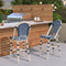PURPLE LEAF French Counter Height Bar Height Stool Set of 2, Patio Bar Chairs with Back Rattan, French Bistro Set