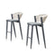 PURPLE LEAF Counter Height Bar Stool Set of 2 Outdoor Stool Chair with Footrest Patio Bar Height Stools Rattan Barstools for Outdoor or Indoor