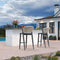 PURPLE LEAF Counter Height Bar Stool Set of 2 Outdoor Stool Chair with Footrest Patio Bar Height Stools Rattan Barstools for Outdoor or Indoor