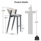 PURPLE LEAF Counter Height Bar Stool Set of 2 Outdoor Stool Chair with Footrest Patio Bar Height Stools Rattan Barstools for Outdoor or Indoor