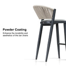 PURPLE LEAF Counter Height Bar Stool Set of 2 Outdoor Stool Chair with Footrest Patio Bar Height Stools Rattan Barstools for Outdoor or Indoor