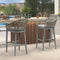 PURPLE LEAF Outdoor Bar Stools Set of 2 Rattan Bar Stools Counter Stools with Back and Cushions  for Patio, Garden, Kitchen