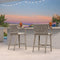 PURPLE LEAF Outdoor Bar Stool Set of 2 Aluminum Frame Bar Chair with Cushion and Back Kitchen Island Bar Stools