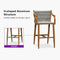PURPLE LEAF Outdoor Bar Stool Set of 2 Aluminum Frame Bar Chair with Cushion and Back Kitchen Island Bar Stools