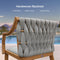 PURPLE LEAF Outdoor Bar Stool Set of 2 Aluminum Frame Bar Chair with Cushion and Back Kitchen Island Bar Stools