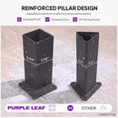 PURPLE LEAF Wall Mounted Gazebo with Gray Polycarbonate Roof Aluminum Frame Patio Cover for Porch