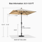 PURPLE LEAF Crank and Tilt Table Umbrella Outdoor Patio Market Umbrella with Visible Hand Crank System