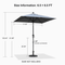 PURPLE LEAF Crank and Tilt Table Umbrella Outdoor Patio Market Umbrella with Visible Hand Crank System