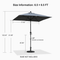 PURPLE LEAF Crank and Tilt Table Umbrella Outdoor Patio Market Umbrella with Visible Hand Crank System