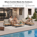PURPLE LEAF Sicilia L-Shaped Modular Outdoor Sectional with Sunbrella Taupe Cushions Flexible Layout for Modern Patio Corner Lounge