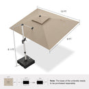 Clearance - PURPLE LEAF OPEN BOX Premium Patio Umbrella Classic SUNBRELLA Cantilever Umbrellas