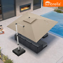 Clearance - PURPLE LEAF OPEN BOX Premium Patio Umbrella Classic SUNBRELLA Cantilever Umbrellas