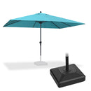 PURPLE LEAF Aluminum Patio Table Umbrella Heavy Duty Market Umbrella with Base