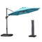 【Outdoor Idea】PURPLE LEAF Pool Umbrella, Cantilever Patio Umbrella, Free Umbrella Cover
