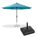 PURPLE LEAF Aluminum Patio Table Umbrella Heavy Duty Market Umbrella with Base