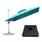 PURPLE LEAF Large Square Patio Cantilever Umbrella With Base for Garden Pool Porch