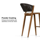 PURPLE LEAF Counter Height Bar Stool Set of 2 Outdoor Stool Chair with Footrest Patio Bar Height Stools Rattan Barstools for Outdoor or Indoor