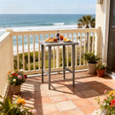 PURPLE LEAF Outdoor Bar Table Patio Dining Table Coffee Kitchen Breakfast Bistro Pub Bar Table for Patio Poolside