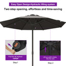 PURPLE LEAF Luxury Market Umbrella 1.9"/2.4"/3.1" Pole Commercial Hydraulic Semi-Automatic Umbrella