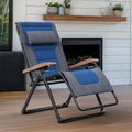 PURPLE LEAF Outdoor Reclining Chair Patio Zero Gravity Chaise Lounge Folding Chair with Quilted Cushion Adjustable Headrest for Lawn Camping Beach Pool