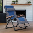 Purple Leaf Widened Outdoor Chaise Lounge , Patio Zero Gravity Recliner, Folding Chair, with Quilted Seat and Adjustable Headrest, Suitable for Lawns, Camping, Gardens, and Pools, Available in Black, Blue, and Gray.