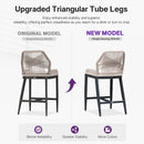 PURPLE LEAF Outdoor Bar Stool Set of 6, Wicker Chairs Bar Chairs with Cushion, All-Weather Patio Furniture kitchen stools