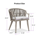 PURPLE LEAF Outdoor Dining Chairs Set of 2 Modern Furniture Chairs with Comfortable Cushions and Aluminum Frame for Outdoor, Indoor, or Kitchen