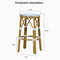 PURPLE LEAF Patio Round Bar Stools Set of 2 Outdoor Backless Barstools Woven Rattan Bar Chair  for Indoor Kitchen Island Bistros Cafe Restaurant