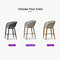 PURPLE LEAF Outdoor Bar stools Stools Set of 2 Rattan Bar Chairs with Embedded Cushions and  Back for Outdoor or Indoor